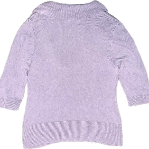 Alfani Purple Cowl Neck Sweater with Lace Cami Look (1 piece) - Picture 4 of 4